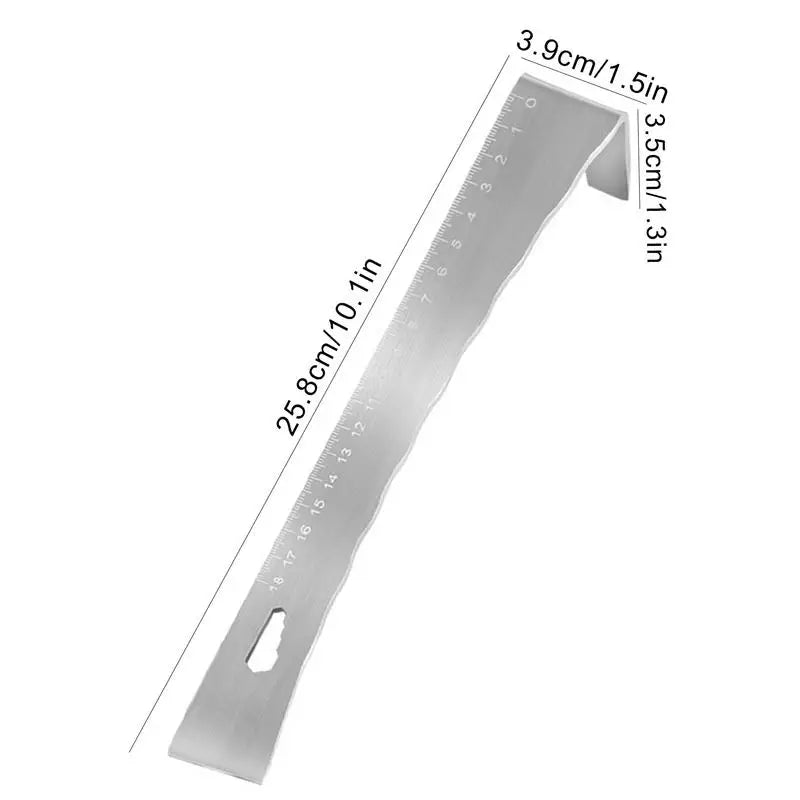 Multifunctional Scraper Stainless Steel Woodworking Crowbar Net Face Honey Cutter Flat Head Raising Knife with Scale