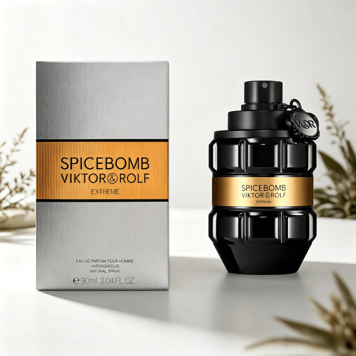 VIKTOR&ROLF Spice Extreme Men EDP Perfume 90ml With Gift Box Long Lasting Rich Spicy Tobacco Woody Scent Black Luxury Bottle Fragrance Gift for Men