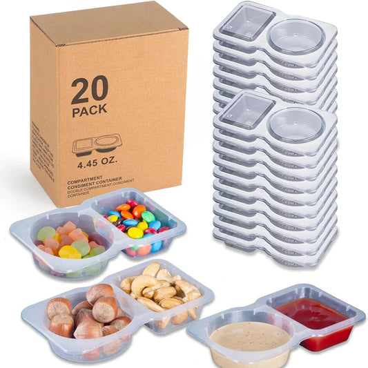 20-Count Spice Storage Jars - Stackable Clear Containers with Label Kit