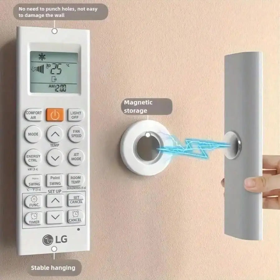 10 Pcs Magnetic Invisible Suction Cup Remote Control Holder Set, Suitable For Various Household Appliances, Plug Storage, Traceless Nail-Free Wall Decoration, Easy-To-Install Practical Hooks, Cable Management, And Equipment R