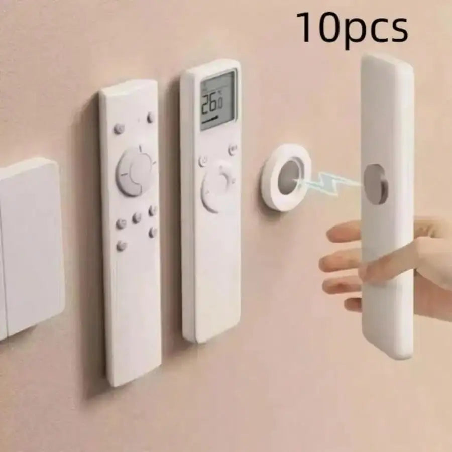 10 Pcs Magnetic Invisible Suction Cup Remote Control Holder Set, Suitable For Various Household Appliances, Plug Storage, Traceless Nail-Free Wall Decoration, Easy-To-Install Practical Hooks, Cable Management, And Equipment R
