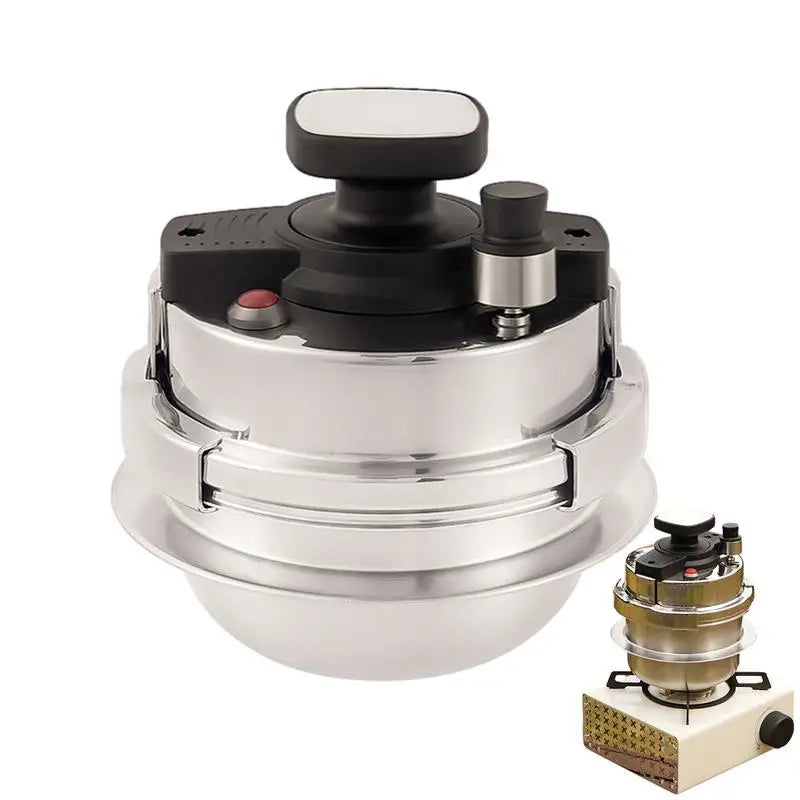 1.2L Pressure Cooking Pot Mini Pressure Cooker 304 Stainless Steel Portable Rice Cooker Outdoor Camping Pressure Cooker Cookware