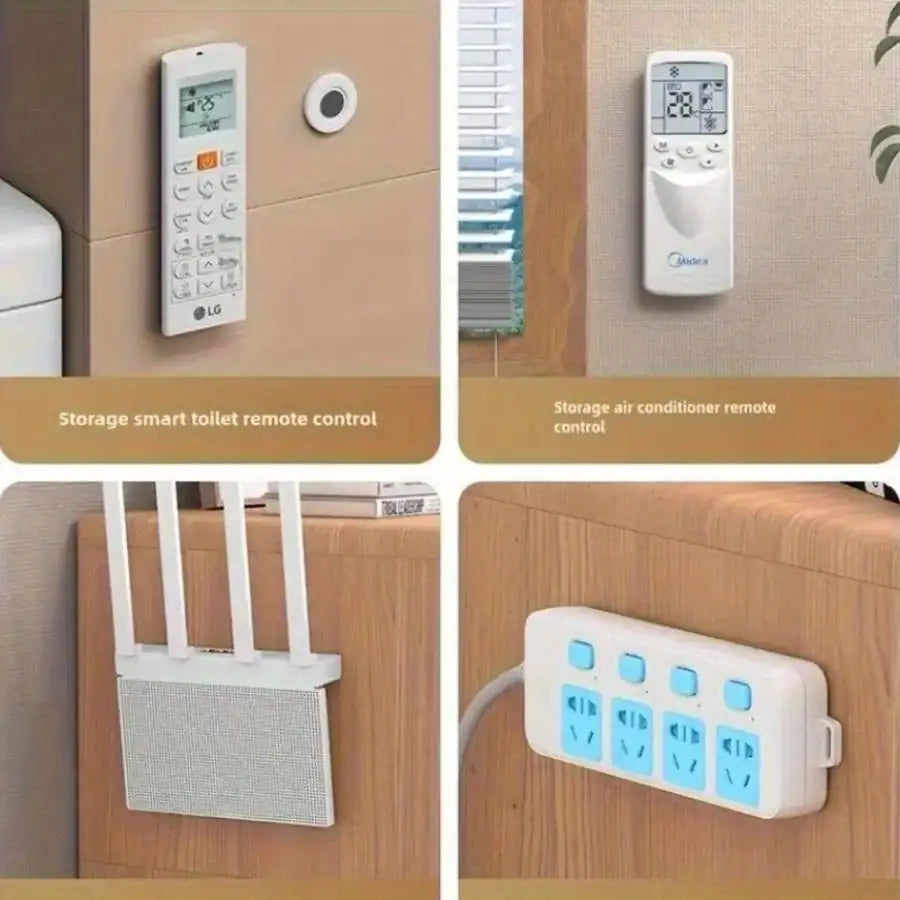 10 Pcs Magnetic Invisible Suction Cup Remote Control Holder Set, Suitable For Various Household Appliances, Plug Storage, Traceless Nail-Free Wall Decoration, Easy-To-Install Practical Hooks, Cable Management, And Equipment R