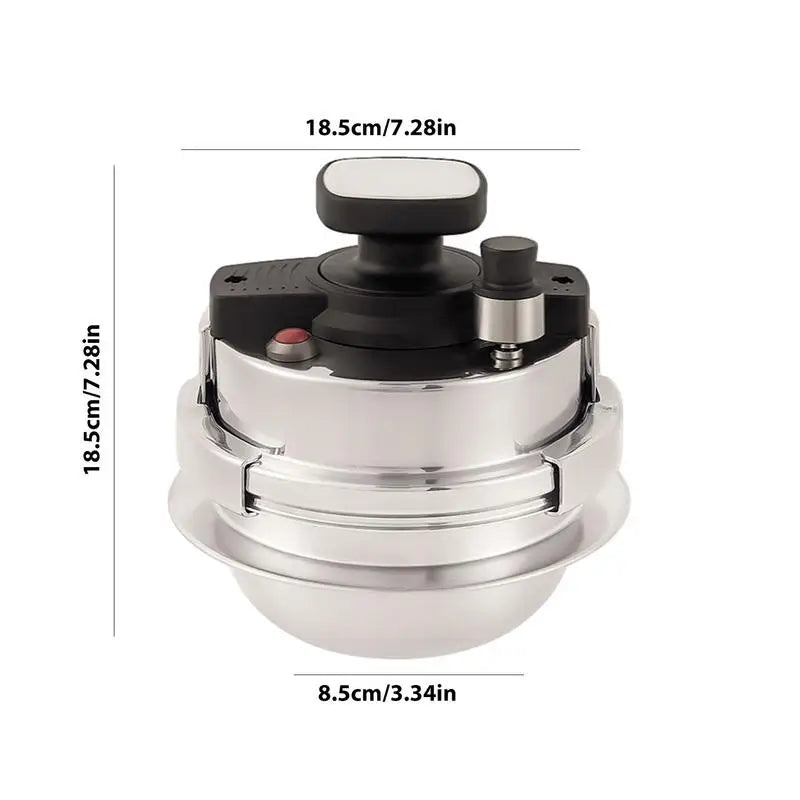 1.2L Pressure Cooking Pot Mini Pressure Cooker 304 Stainless Steel Portable Rice Cooker Outdoor Camping Pressure Cooker Cookware